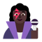 Woman Singer- Dark Skin Tone emoji on Microsoft